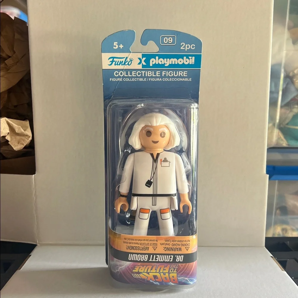 Back to the Future Dr. Emmett Brown Figure Upside down Sticker Error New